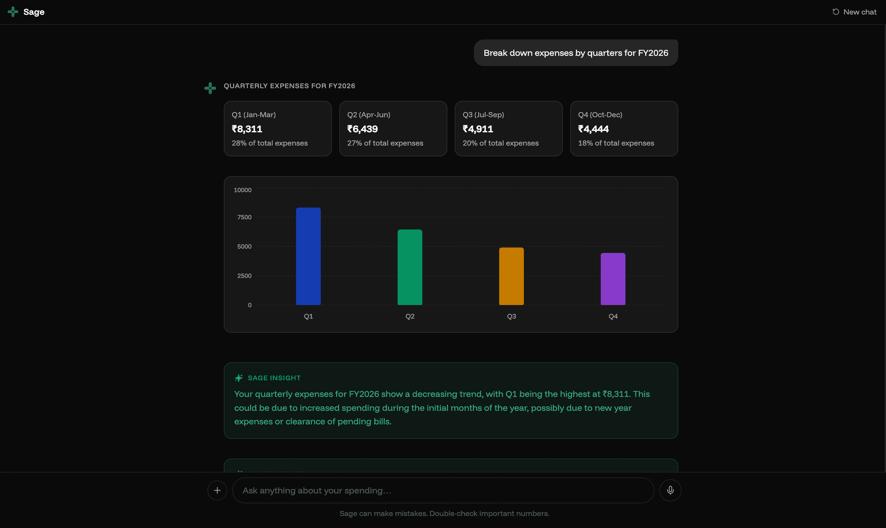 Sage — AI chat interface